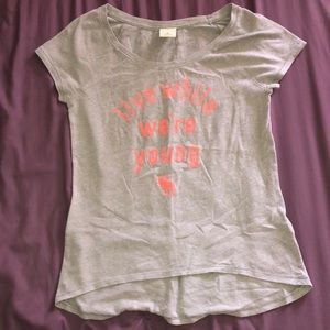 abercrombie kids gray short sleeve tee shirt